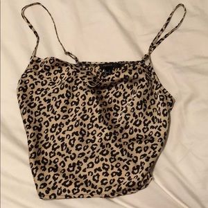 Cheetah print blouse tank top